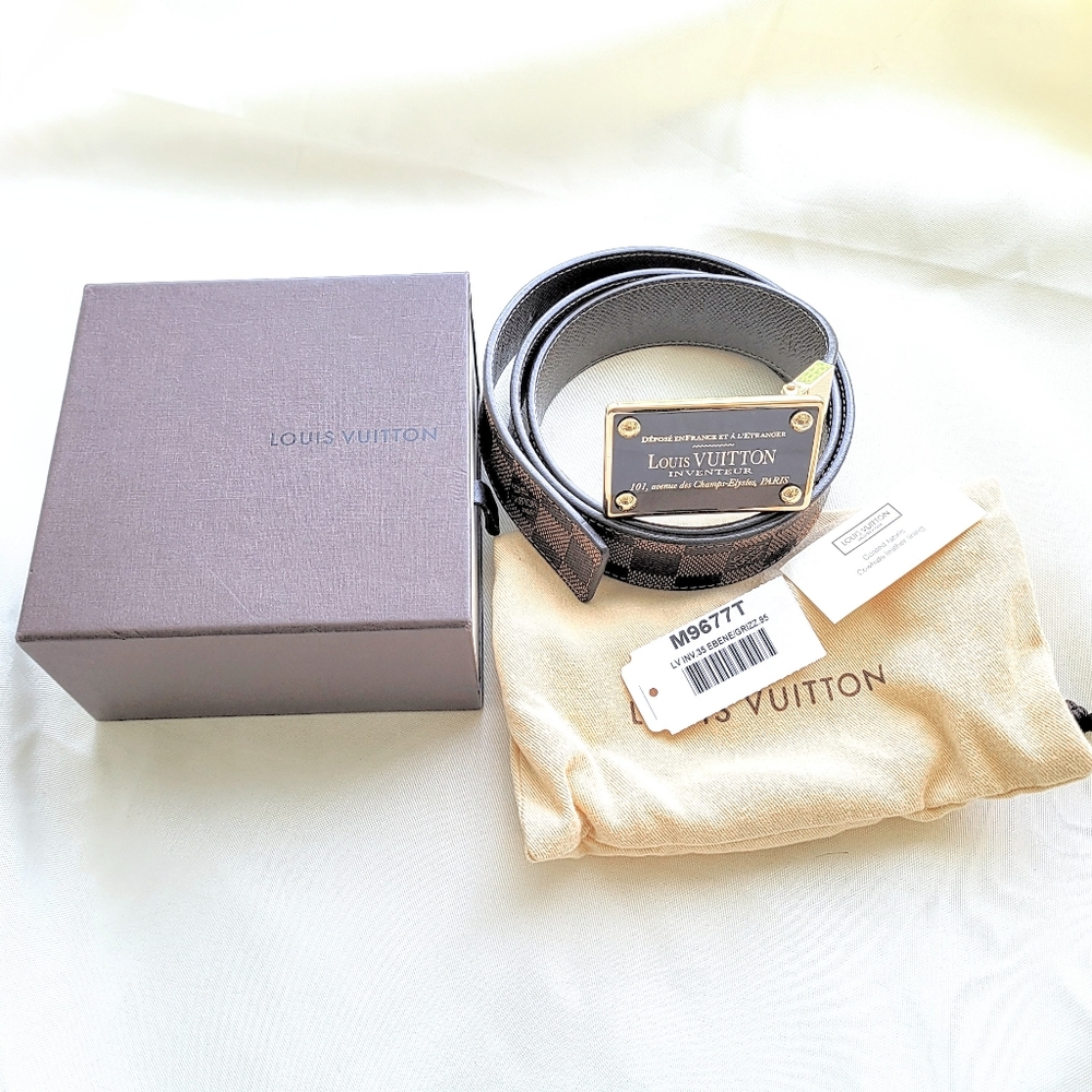 💫LOUIS VUITTON DAMIER REVERSIBLE INVENTEUR BELT💫